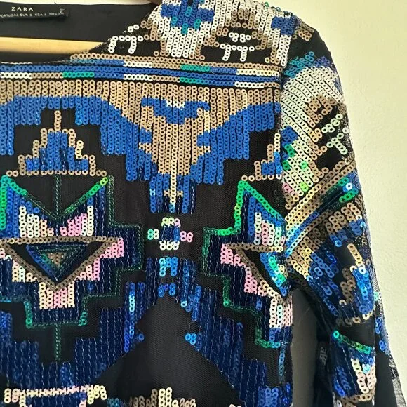 Gorgeous Sparkly Mini Dress by Zara - Picture 10 of 13